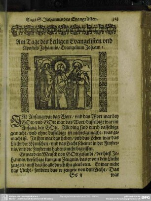Am Tage des heiligen Evangelisten und Apostels Johannis, Evangelium Joh. am 1.