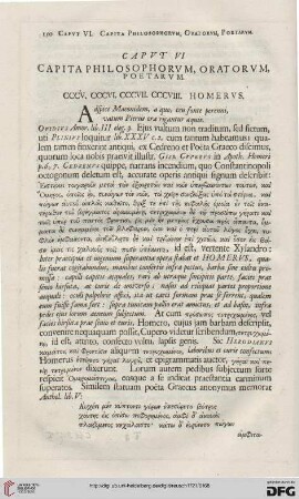 Caput VI: Capita philosophorum, oratorum, poetarum