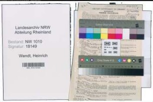 Entnazifizierung Heinrich Wendt , geb. 10.11.1895 (Bahninspektor)