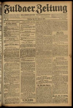 Ausgabe vom Montag, den 26. Februar 1917.