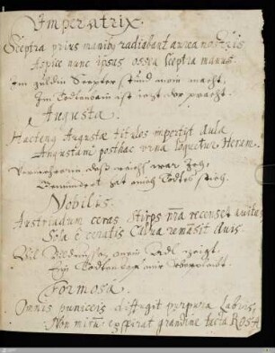 Handschriftliche Lobgedichte