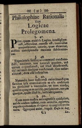 Philosophiae Rationalis sive Logicae Prolegomena.