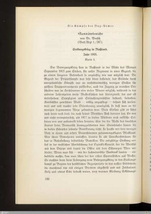 Sanitätsbericht. - Stellungskrieg in Rußland. Jahr 1915