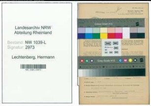 Entnazifizierung Hermann Lechtenberg , geb. 12.07.1901 (Arbeiter)