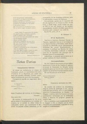 Comunicación honrosa.