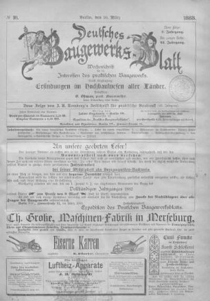43. Jahrgang. No. 10.