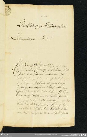 [Faszikel 39: Patengesuch an die Kurprinzessin Maria Antonia (1724-1780)]