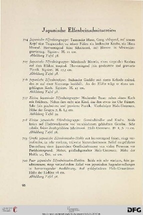 Japanische Elfenbeinschnitzereien (Nr. 714-724)