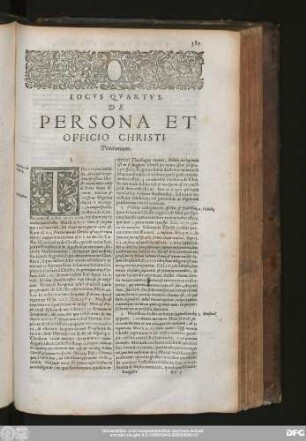 Locus Quartus, De Persona Et Officio Christi.