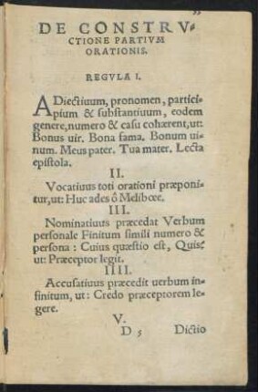 De Constructione Partium Orationis.