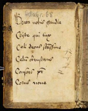 Hymneninitien (Nachtrag, um 1500)