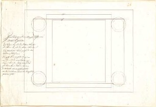 Speeth, Peter; Möbelentwürfe - Nachttisch (Grundriss)