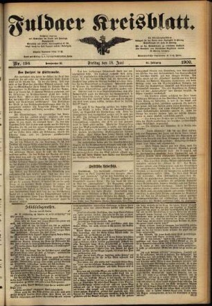 Ausgabe vom Freitag, den 18. Juni 1909.