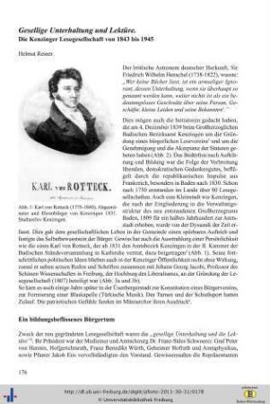 Gesellige Unterhaltung und Lektüre. Die Kenzinger Lesegesellschaft von 1843 bis 1945