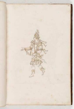 Krieger mit Dolch, in: Equestrium statuarum [...] formae [...] artificiosissime pictis, Bl. 29