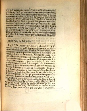 Arrest du Parlement de Toulouse, qui ordonne qu'aucune minute des procédures criminelles instruites aux Sénéchaux, Bailliages & autres juges ne pourra être déplacée de leur greffe, &c. : ... du 12 Avril 1756
