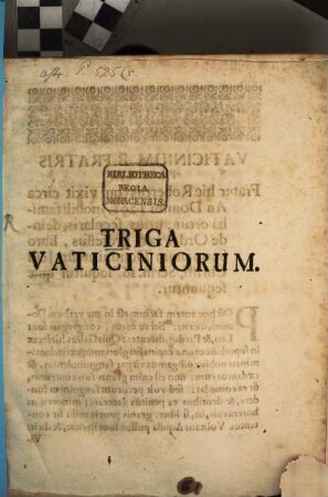 Triga vaticiniorum