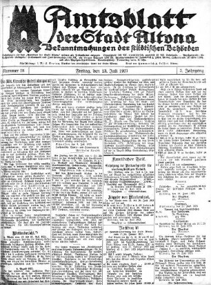 Nummer 28 : Freitag, den 13. Juli 1923