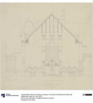 Kronberg im Taunus, Wohnhaus Hochstrasser, Aufriss der Ostfassade
