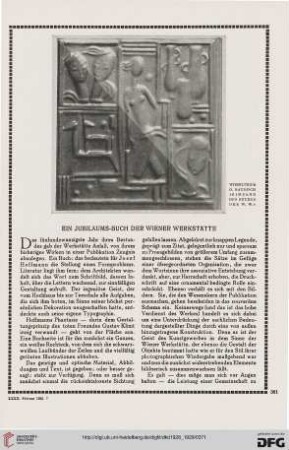 Ein Jubiläums-Buch der Wiener Werkstätte