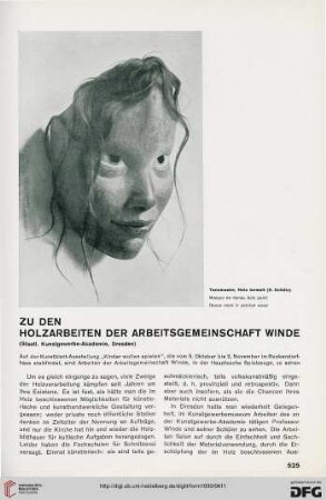 5: Zu den Holzarbeiten der Arbeitsgemeinschaft Winde