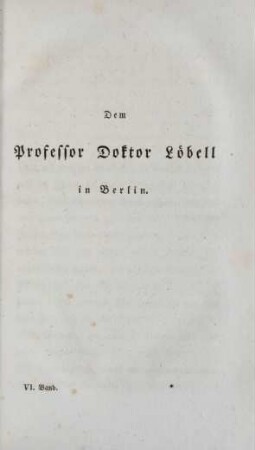 Dem Professor Doktor Löbell in Berlin
