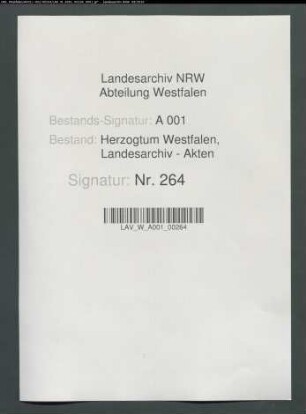 Teilung der städtischen gemeinen Waldungen zu Warstein