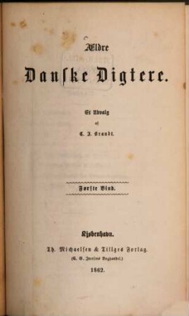 AEldre Danske Digtere, 1