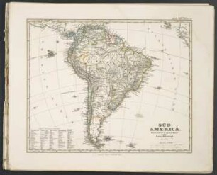 Süd-America [Hand-Atlas über alle Theile der Erde nach dem neuesten Zustande und über das Weltgebäude49a]