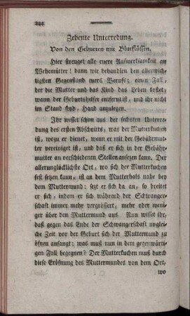 Zehente Unterredung.