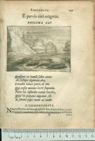E parvis citò magnus. Emblema XLV.