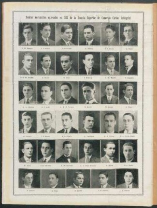 Peritos mercantiles egresados en 1927 de la Escuela Superior de Comercio Carlos Pellegrini