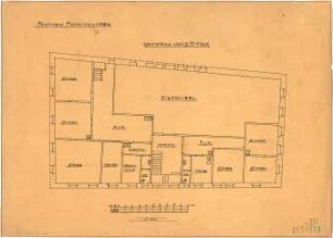 Fischer, Theodor; Friedrichshafen; Postgebäude - Grundriss 2. OG
