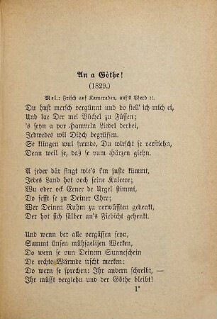 Schlesische Gedichte : mit Glossarium von K. Weinhold. 4, Liedel zum singen. Wörterbüchel