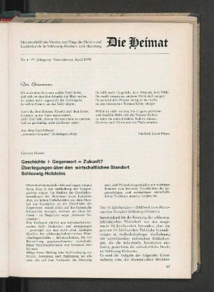 Nr. 4, 77. Jahrgang, Neumünster, April 1970