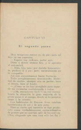Capítulo VI - El segundo paseo