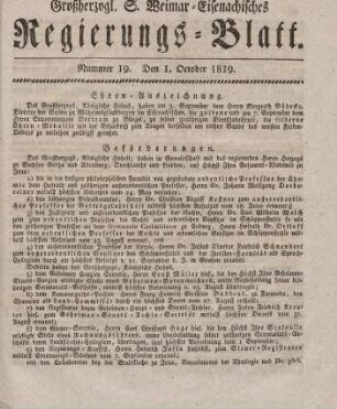 Nr. 19 : 1. October 1819