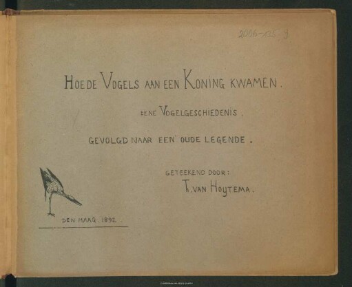 Hoe de Vogels aan een Koning kwamen : eene vogelgeschiedenis gevolgd naar een ' oude legende
