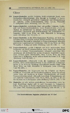 Gläser (Nr. 309-400)