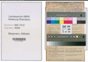 Entnazifizierung Wilhelm Bergmann , geb. 02.08.1902 (Landwirt)