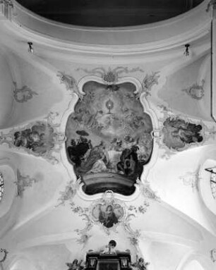 Eucharistie : Eucharistie. Deckenmalerei, wahrscheinlich in der Schweiz
