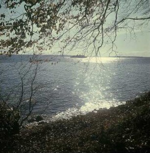 Rügen. Fährschiff vor der Saßnitzer Küste