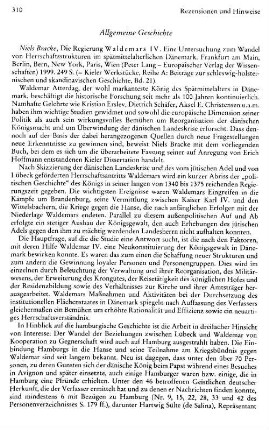 Rezensionen und Hinweise : Allgemeine Geschichte
