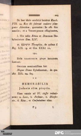 Memorabilia Judaeis olim propria.