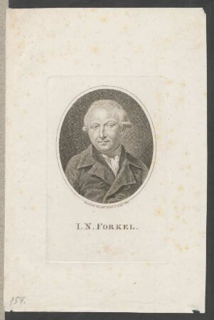 [Bildnis Johann Nikolaus Forkel] : I. N. Forkel.