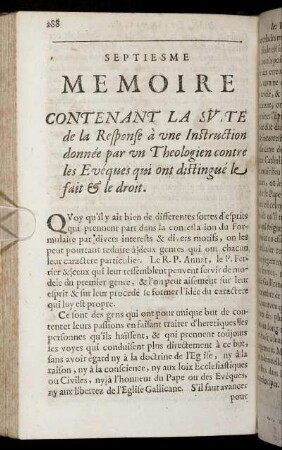 Septie´me Memoire