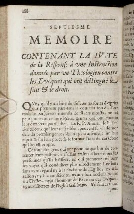 Septie´me Memoire