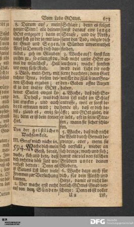 Von der geistlichen Wachsamkeit.