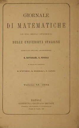 11: Giornale di matematiche