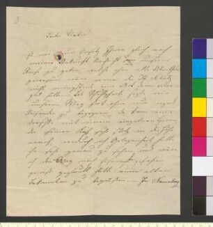 Brief von Pogwisch, Ulrike von an Goethe, Johann Wolfgang von
